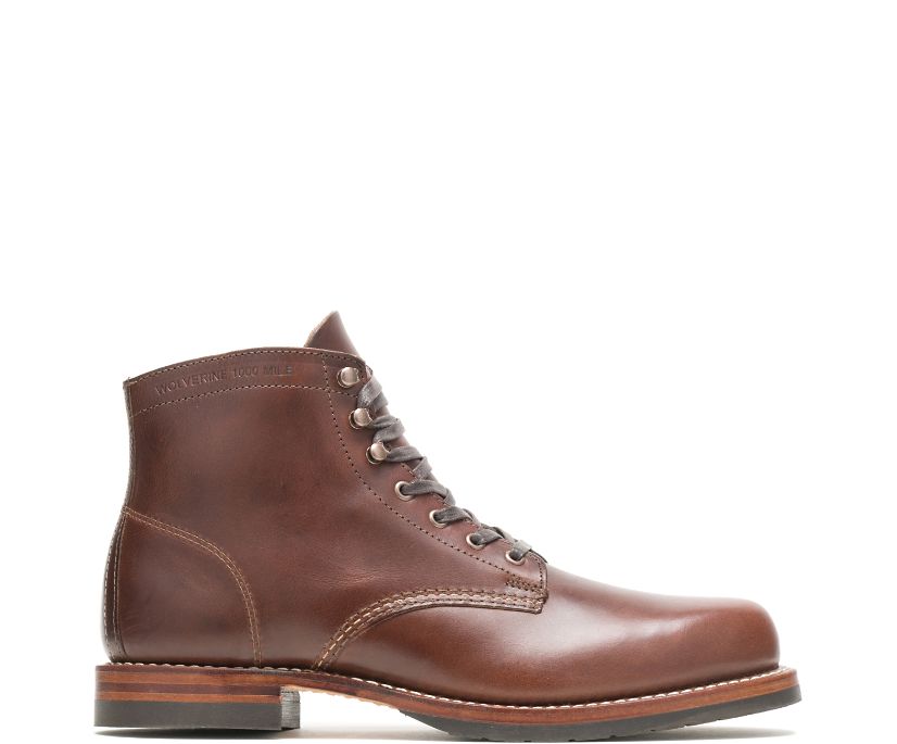 Bottes Wolverine 1000 Mile Plain-Toe Classic Homme - Marron (SOX971802)